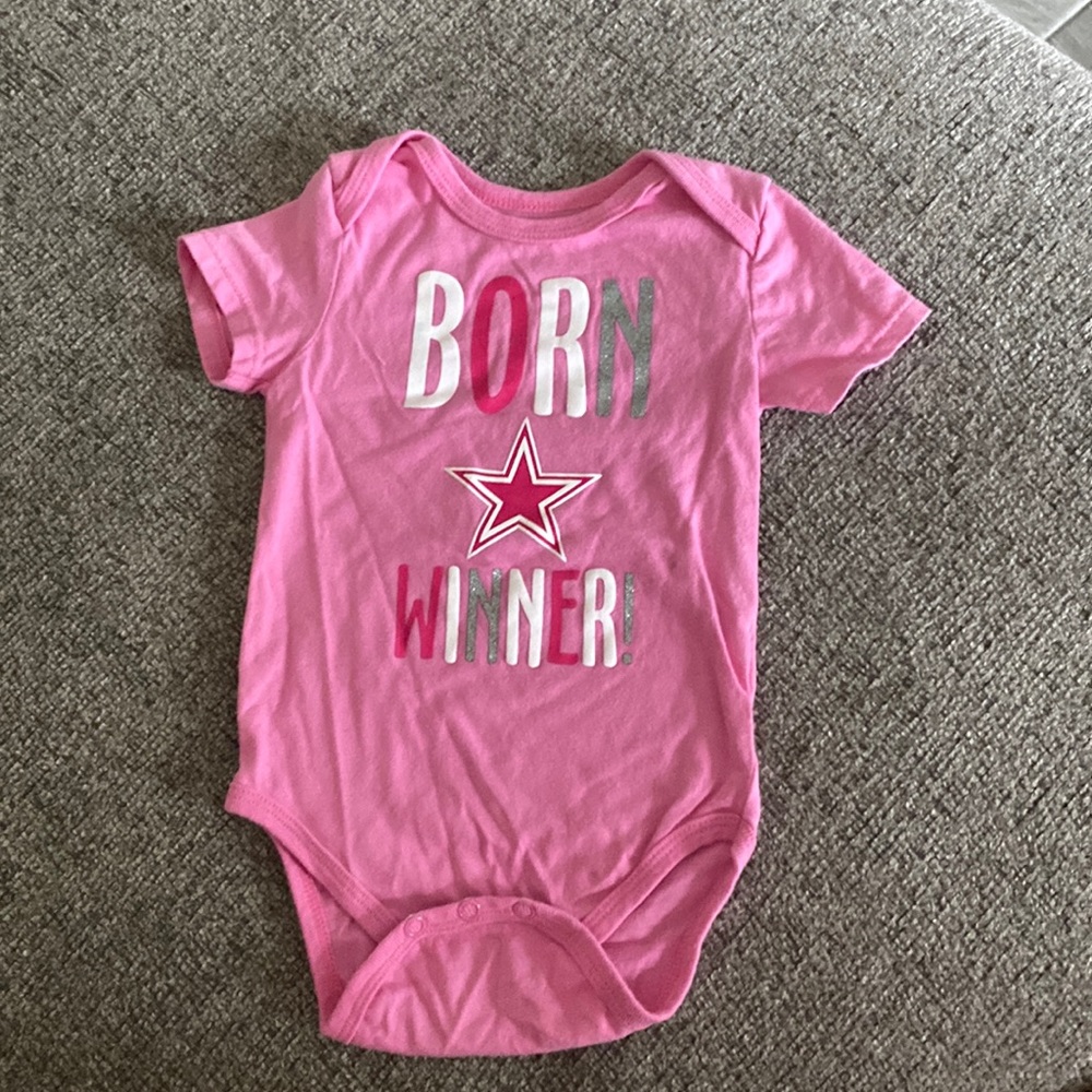 Dallas Cowboys pink onesie